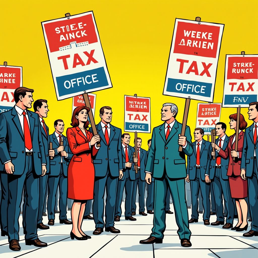 Drieduizend rijksambtenaren leggen vandaag het werk neer en kondigen nog grotere staking aan