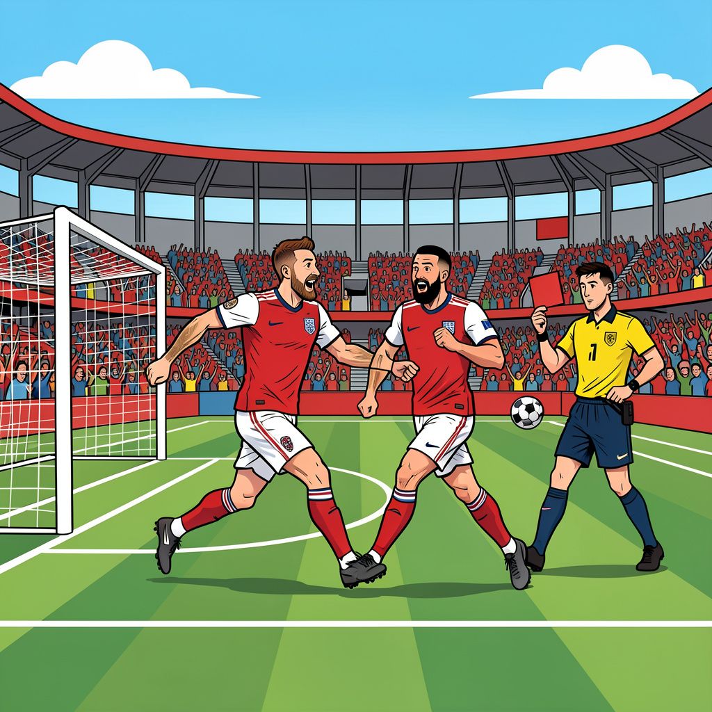 Engeland boekt tegen een tiental Tsjechen de eerste overwinning in Praag sinds 1908.