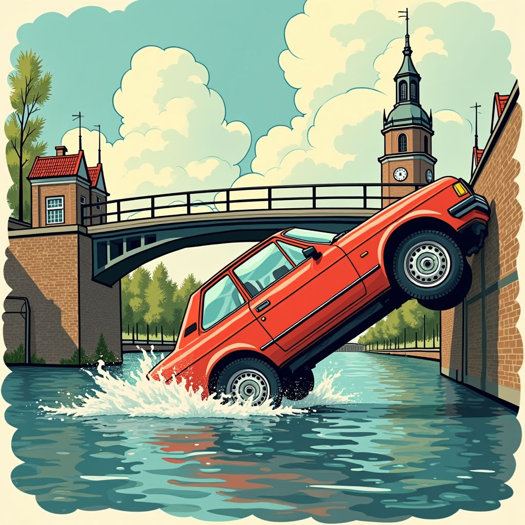 58-jarige vrouw sterft nadat haar auto in Julianasluis valt tijdens het omhooggaan van de brug