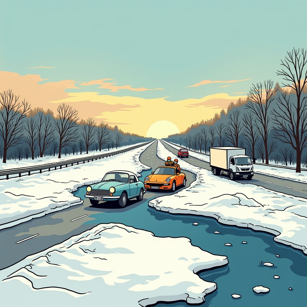 Nederlandse wegen barsten letterlijk van de kou door extreme vorst