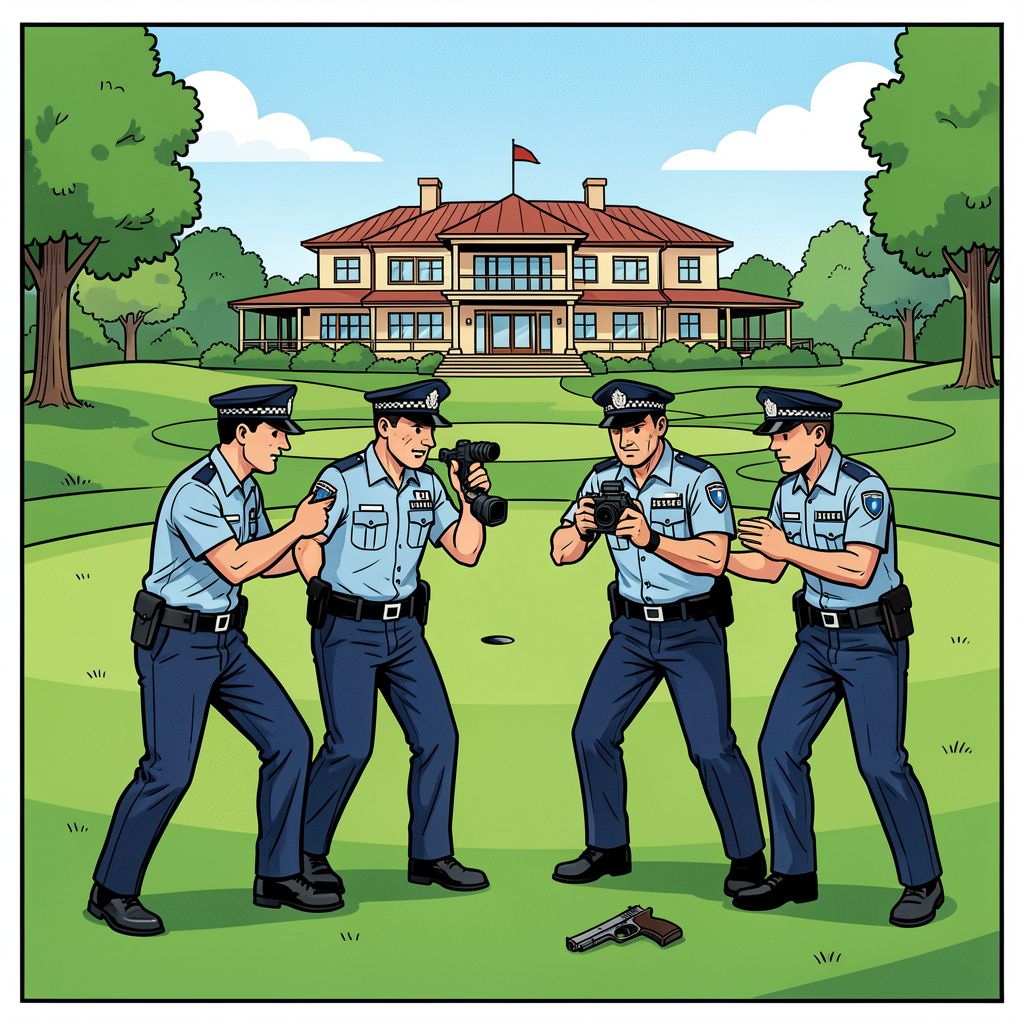 De politie grijpt net op tijd in bij de golfbaan van Donald Trump.