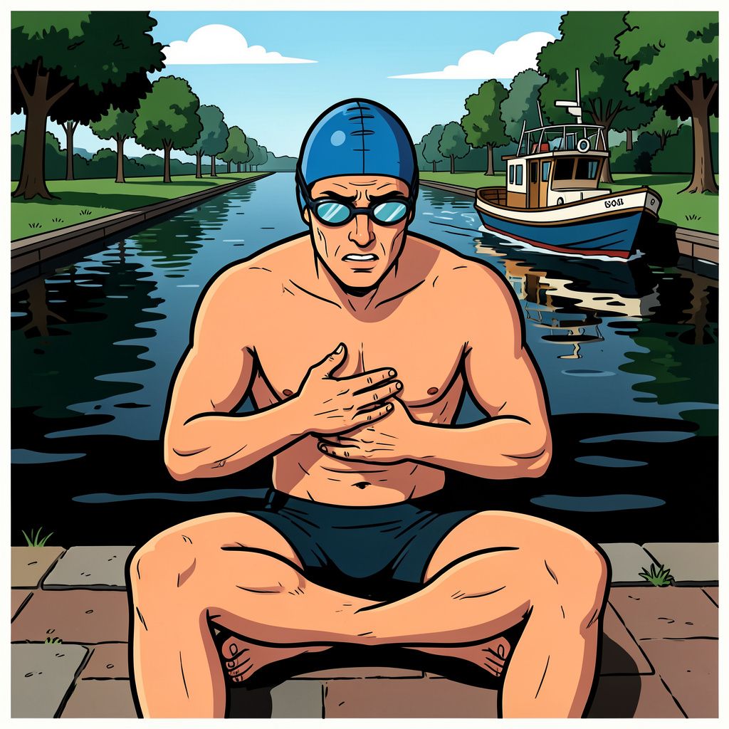 Maarten van der Weijden staakt zijn monsterlijke zwemtocht door plotselinge ziekte.
