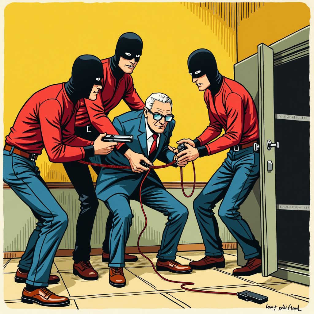 Overvallers binden 62-jarige man vast met oplader en dreigen hem dood te schieten voor lege kluis