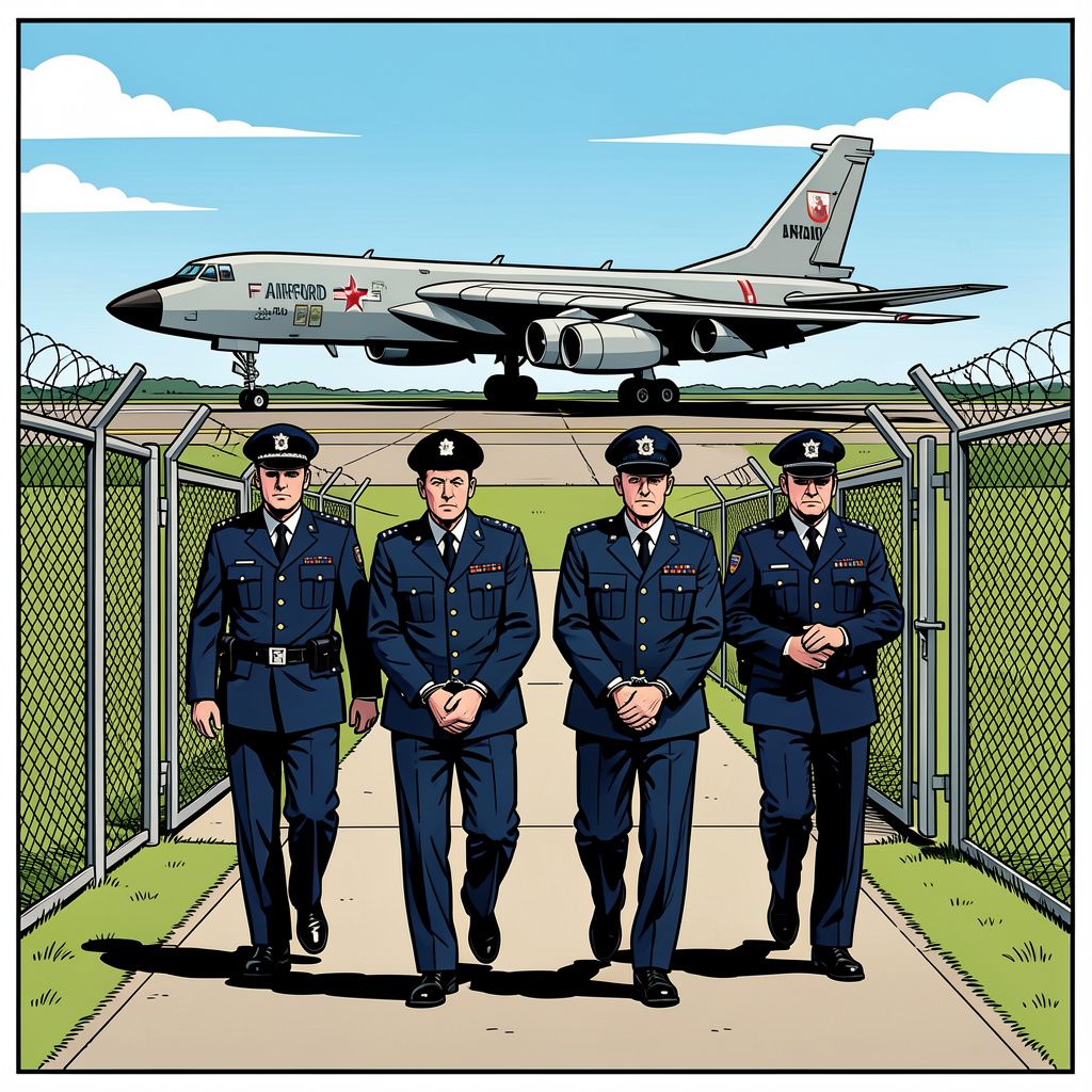 De Britse politie pakt twee mannen opnieuw op voor spionage voor Iran bij een Amerikaanse luchtmachtbasis.