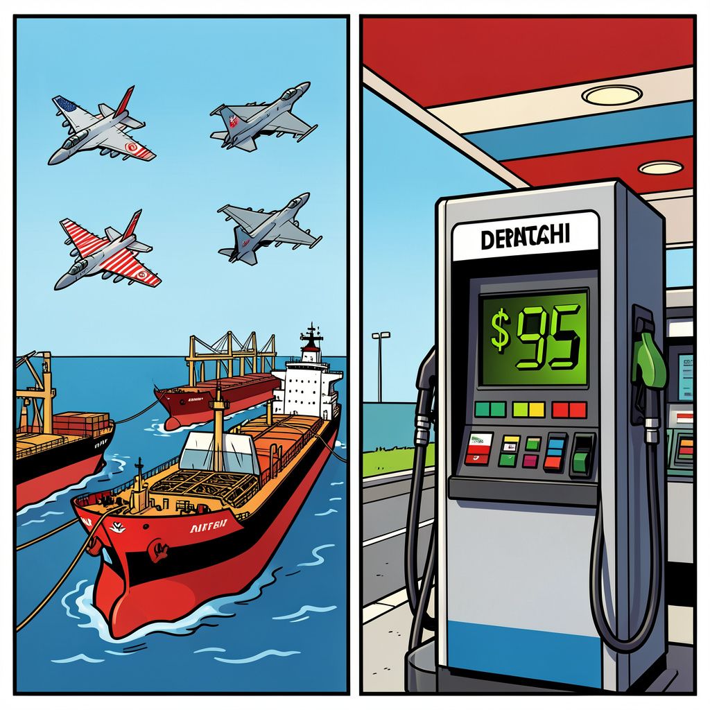 De spanning tussen Amerika en Iran jaagt de olieprijs omhoog richting de 95 dollar.