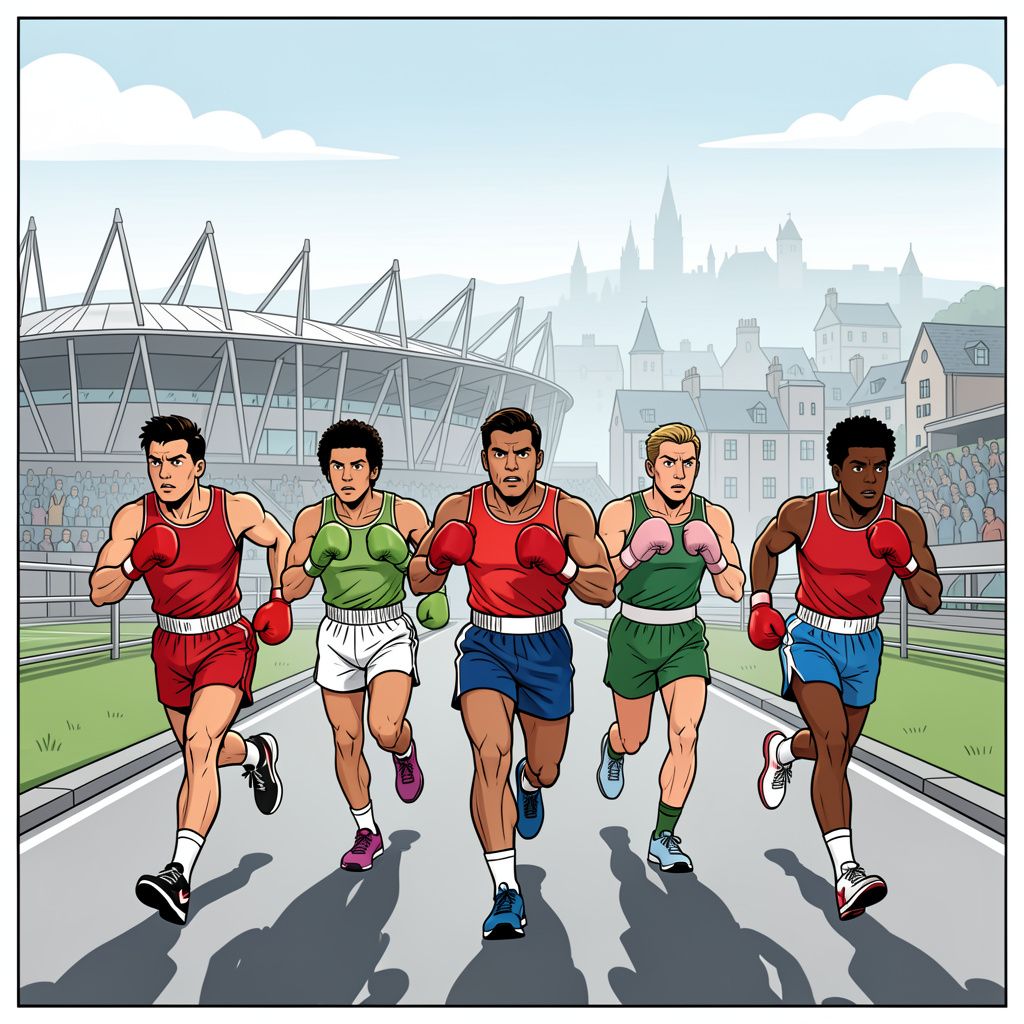 Vijf boksers verdwijnen spoorloos na de Commonwealth Games in Glasgow.