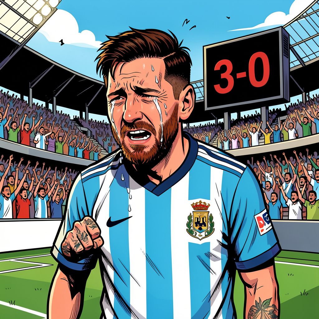 Lionel Messi neemt met een doelpunt en twee assists huilend afscheid van Argentinië.