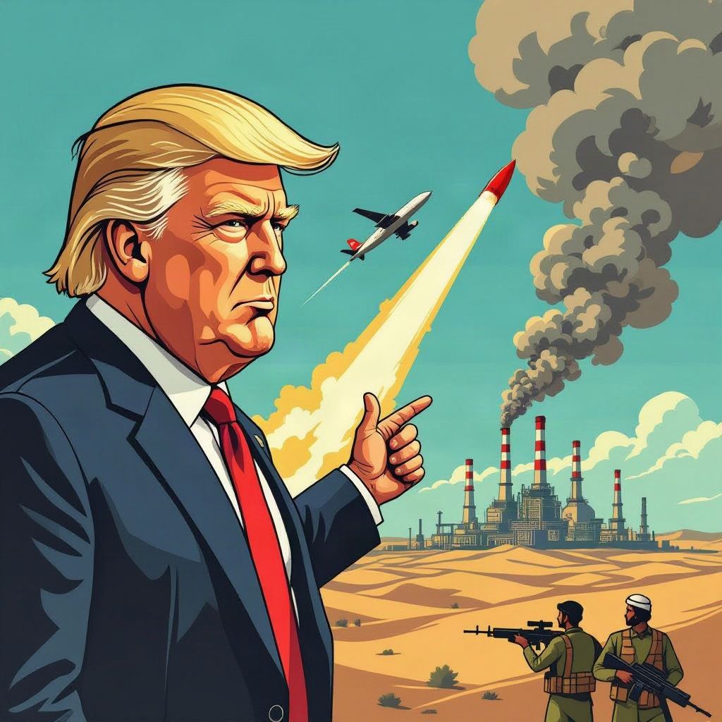 Donald Trump sluit nieuwe militaire acties in het Midden-Oosten niet uit na verse raketaanvallen.