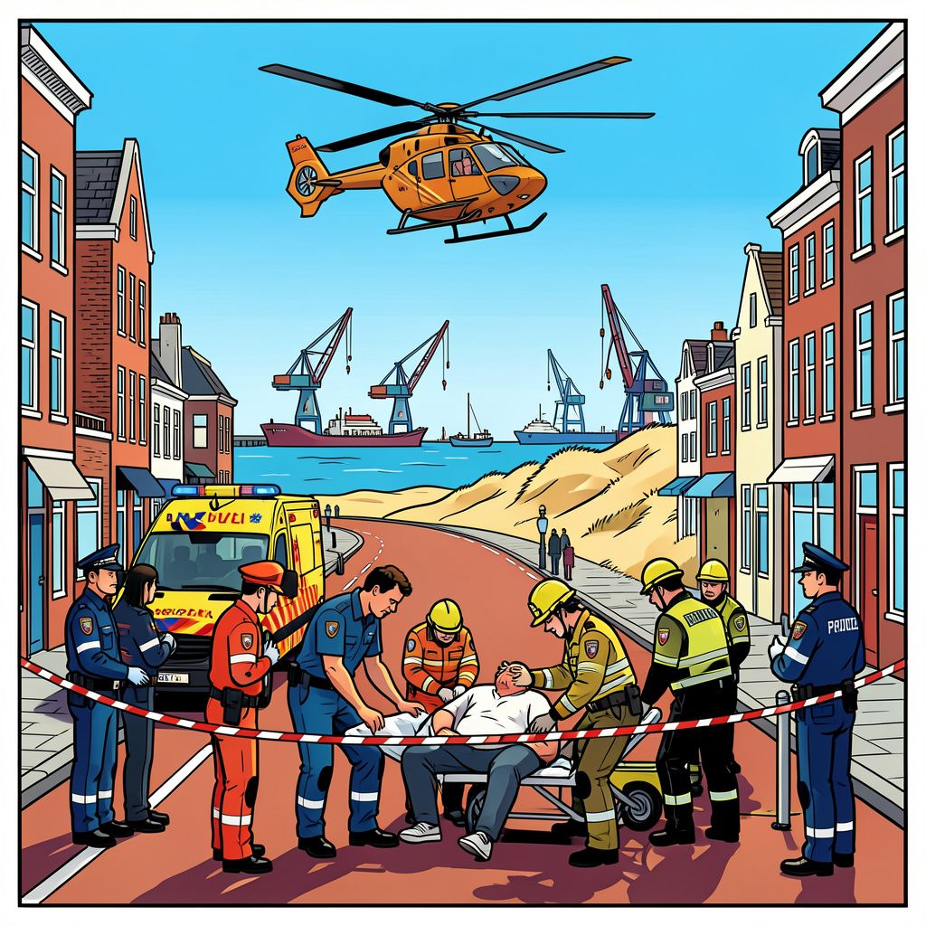 Traumahelikopter keert om na steekincident in Hoek van Holland