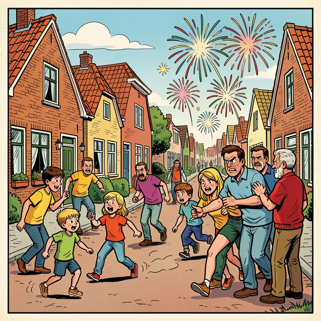 Bewoners in Delfzijl bewapenen zich tegen terreur van jongeren die vuurwerk naast spelende kinderen afsteken