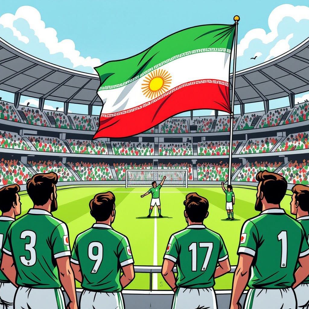 Iran dreigt WK stil te leggen als fans de verkeerde vlag zwaaien