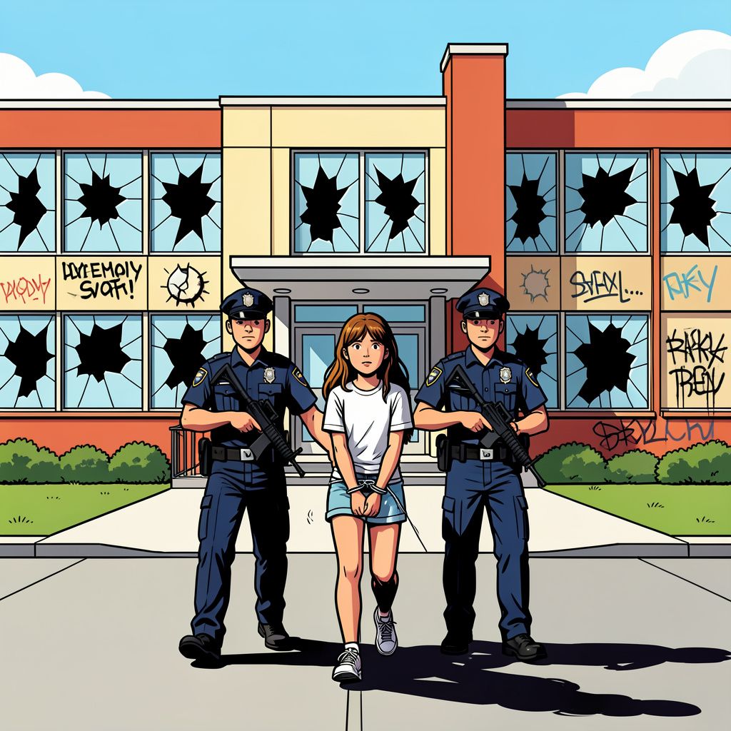 Een veertienjarig meisje is opgepakt voor de enorme ravage op een basisschool in Mierlo.