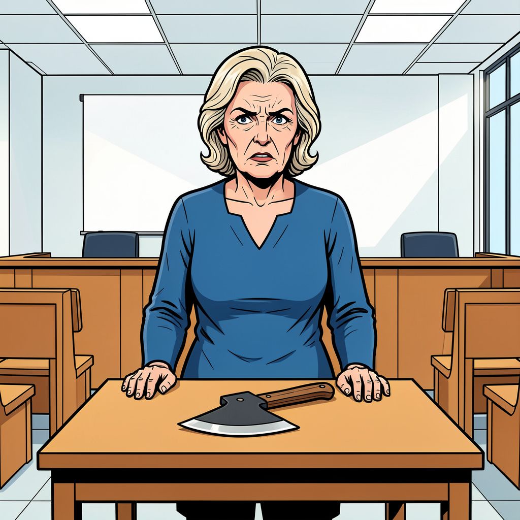 Een vrouw uit Stad aan 't Haringvliet staat voor de rechter nadat ze haar man met een hakbijl te lijf ging.