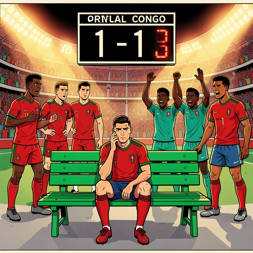 ronaldo start op de bank, maar portugal kan congo niet verslaan op wk 2026