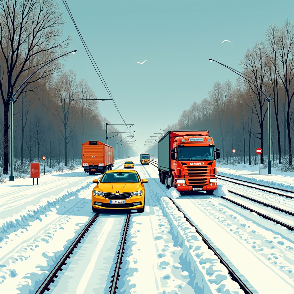 Nederland waakt op in wit wintersprookje terwijl auto's de weg af glijden