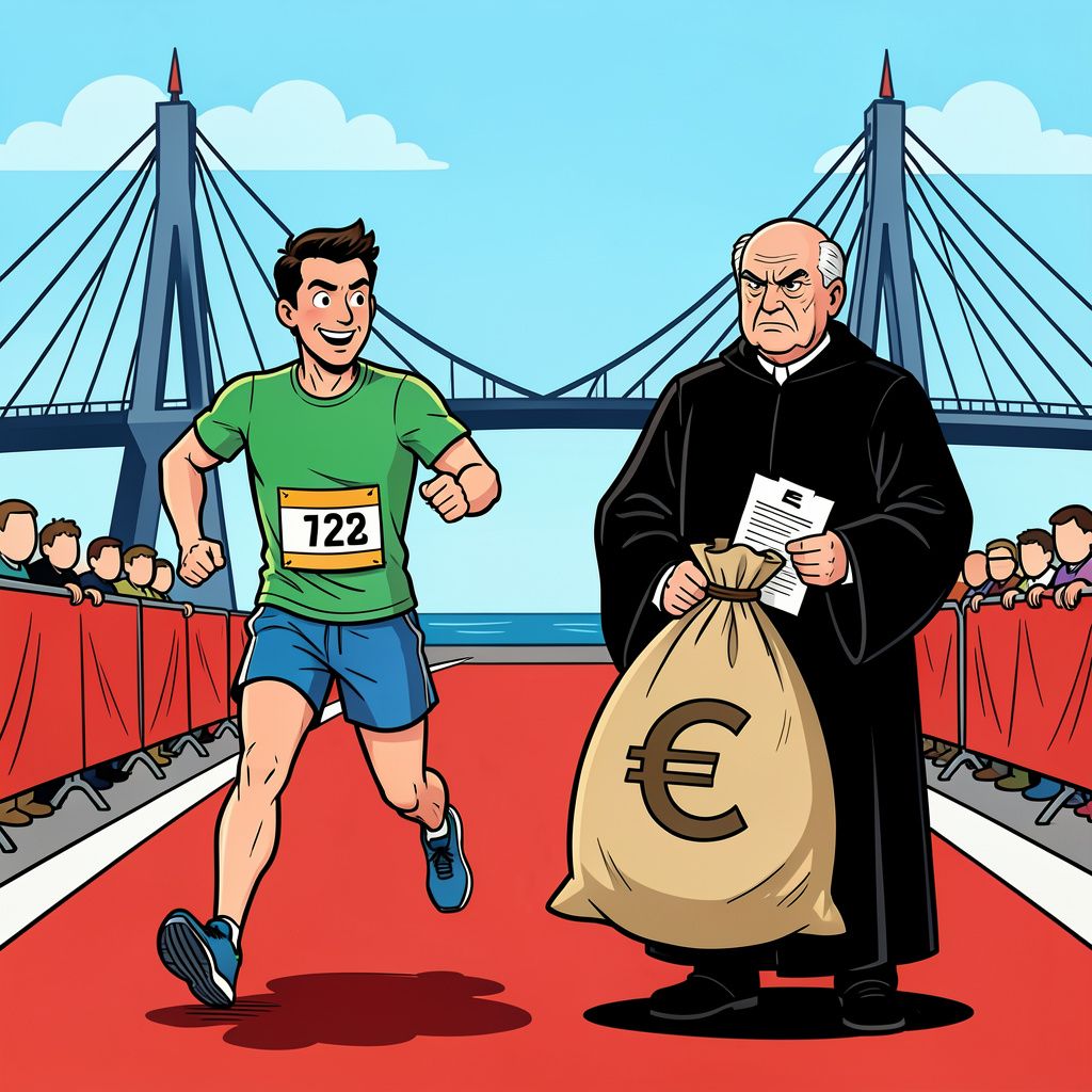Een zieke werknemer rent een marathon en krijgt na zijn ontslag zestigduizend euro mee van de rechter.