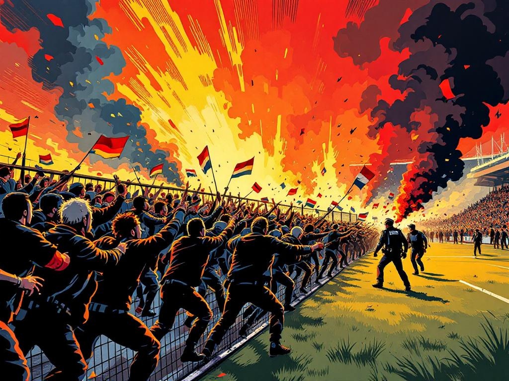 Hooligans breken hekken open en zorgen voor chaos tijdens bekerduel Den Bosch tegen ADO