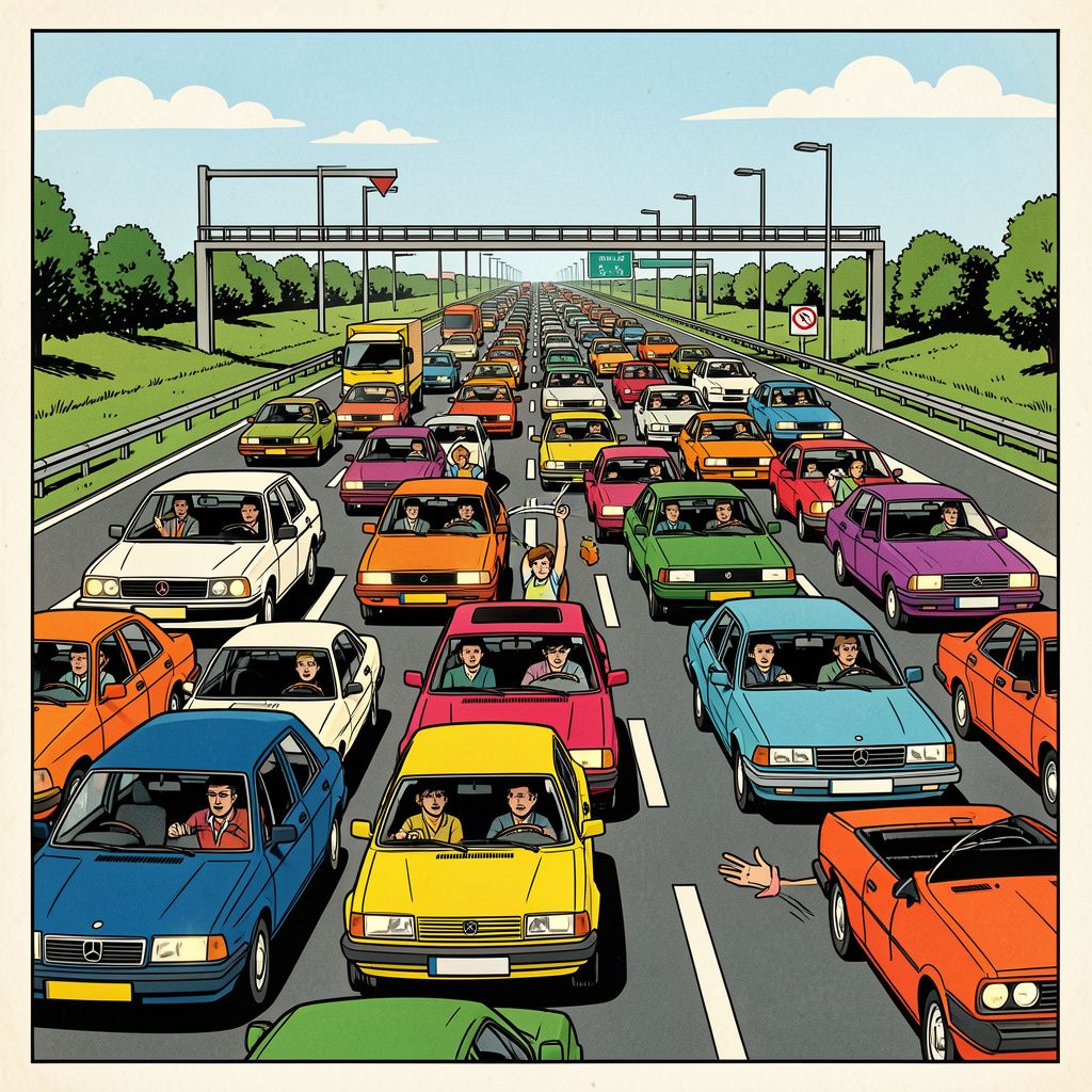 Nederlandse automobilisten stonden in 2025 samen 12 jaar stil in files