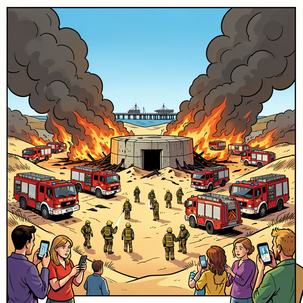 Meer dan 50 brandweervoertuigen rukken uit voor grote duinbrand in Den Haag