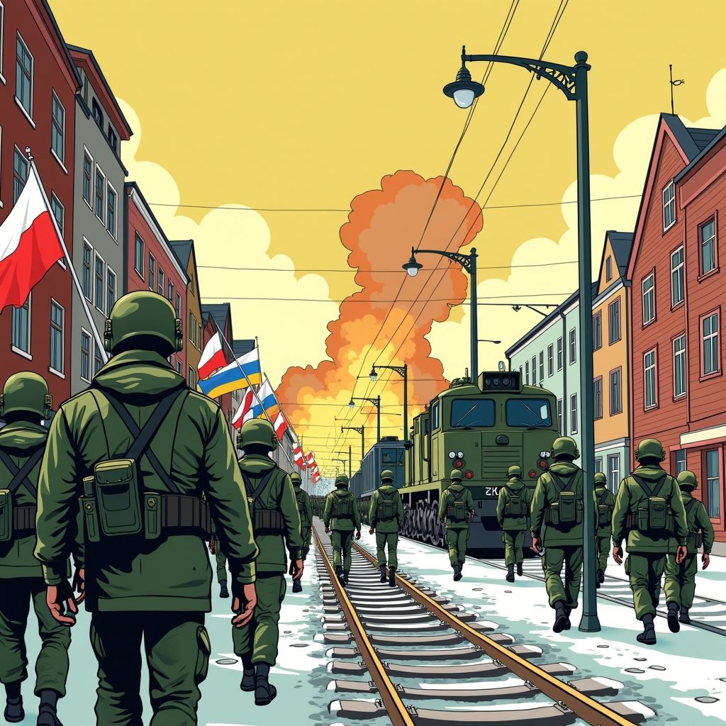 Polen stuurt 10.000 soldaten de straat op na explosie op cruciale spoorlijn naar Oekraïne