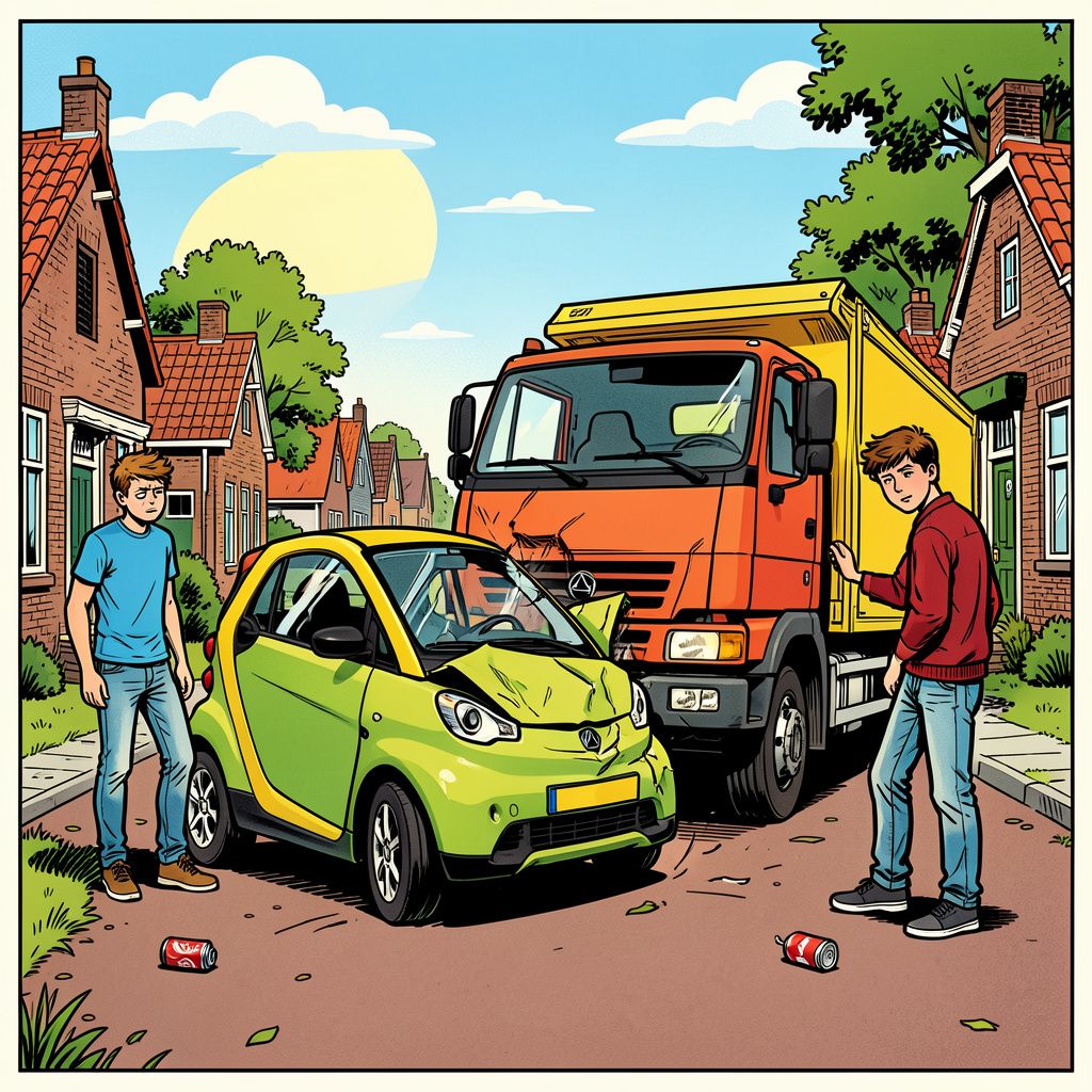 Twee tieners raken zwaargewond na een harde klap tussen een brommobiel en een autoambulance in Lunteren.