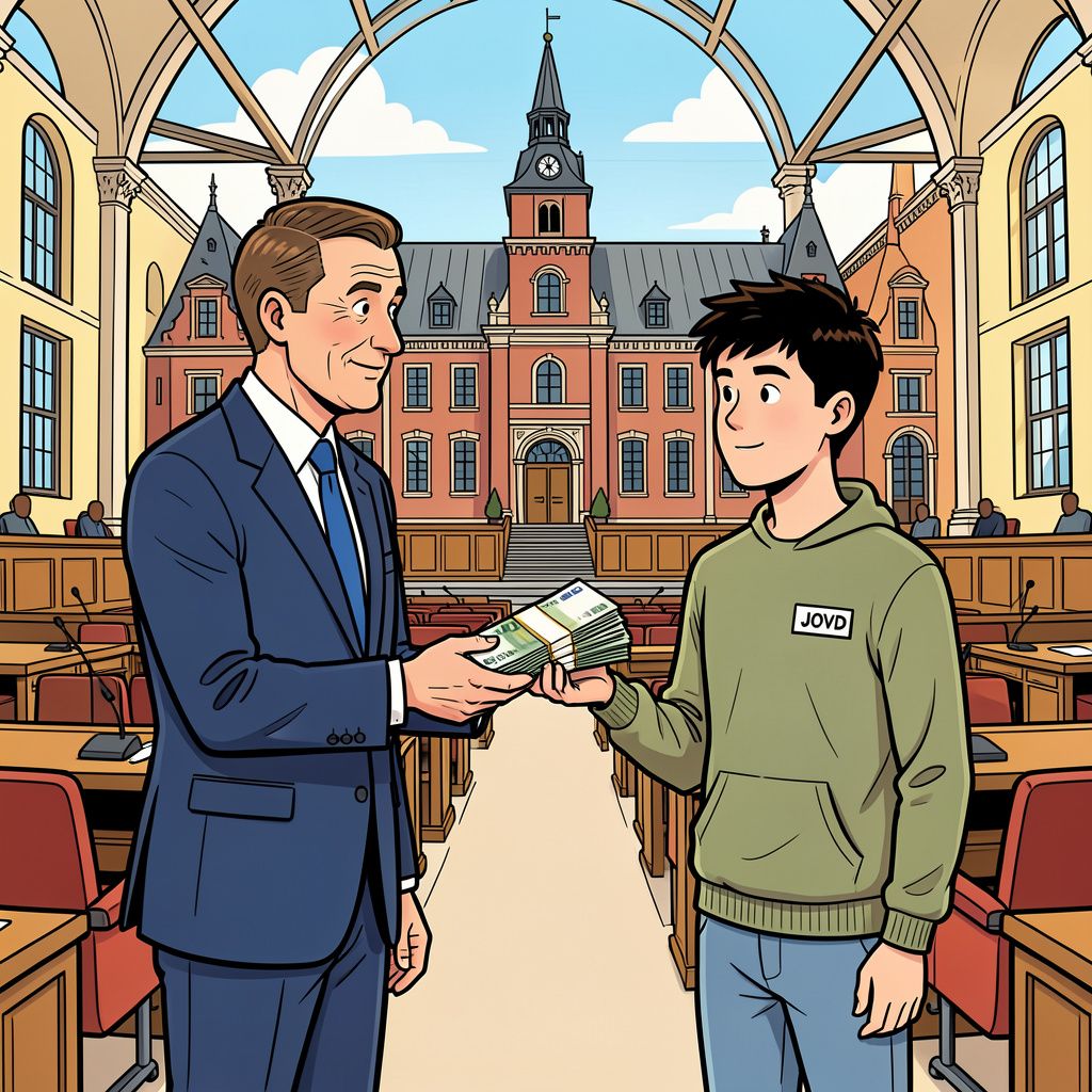 De overheid spekt de VVD met honderden euro's belastinggeld per jongerenlid.