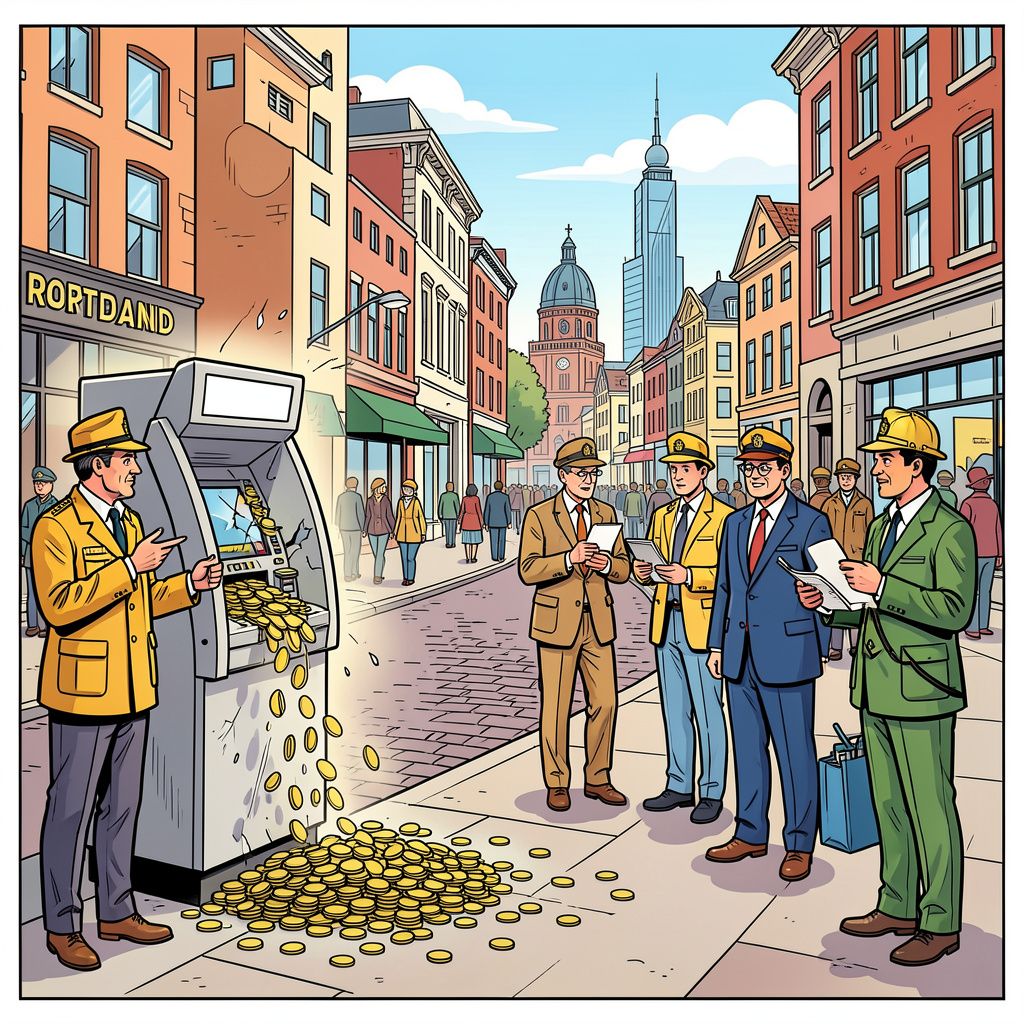 Rotterdammers laten 220 euro liggen toen kapotte geldautomaat munten begon uit te spuwen