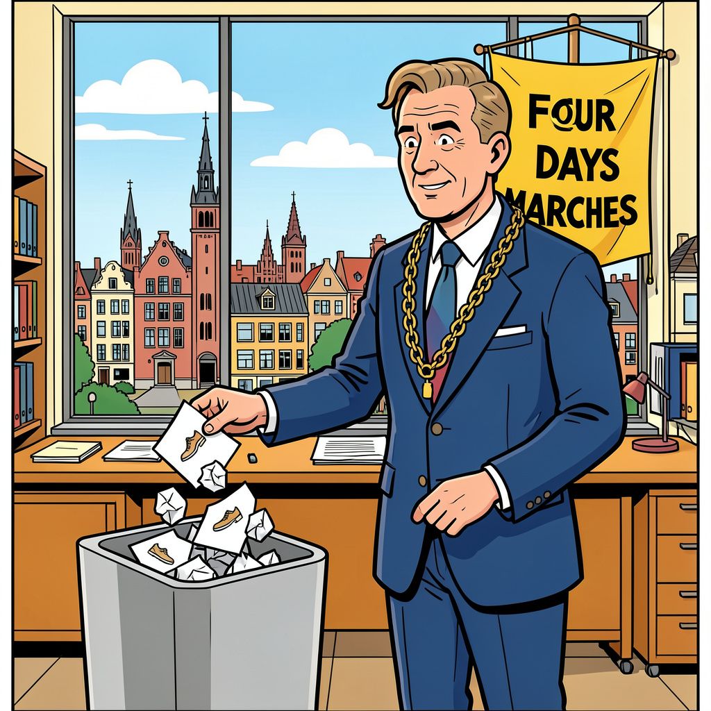 Burgemeester Hubert Bruls gooit boze brieven over de Vierdaagse het liefst direct in de prullenbak.