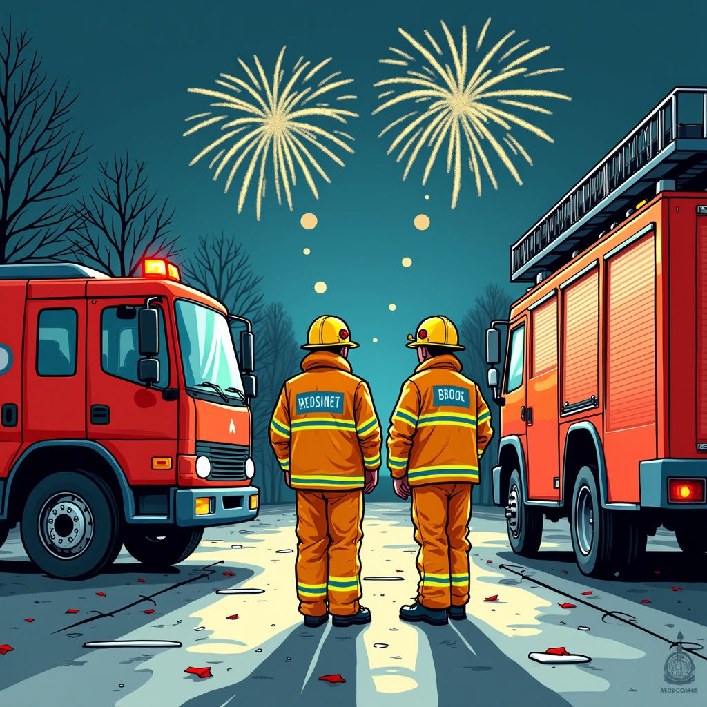 Premier Schoof ziet brandweerlieden 24 uur doorwerken terwijl Nederland feest