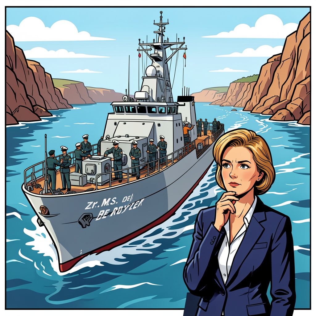 Marineschip Zr.Ms. De Ruyter maakt zich op voor een mogelijke missie in de Straat van Hormuz.