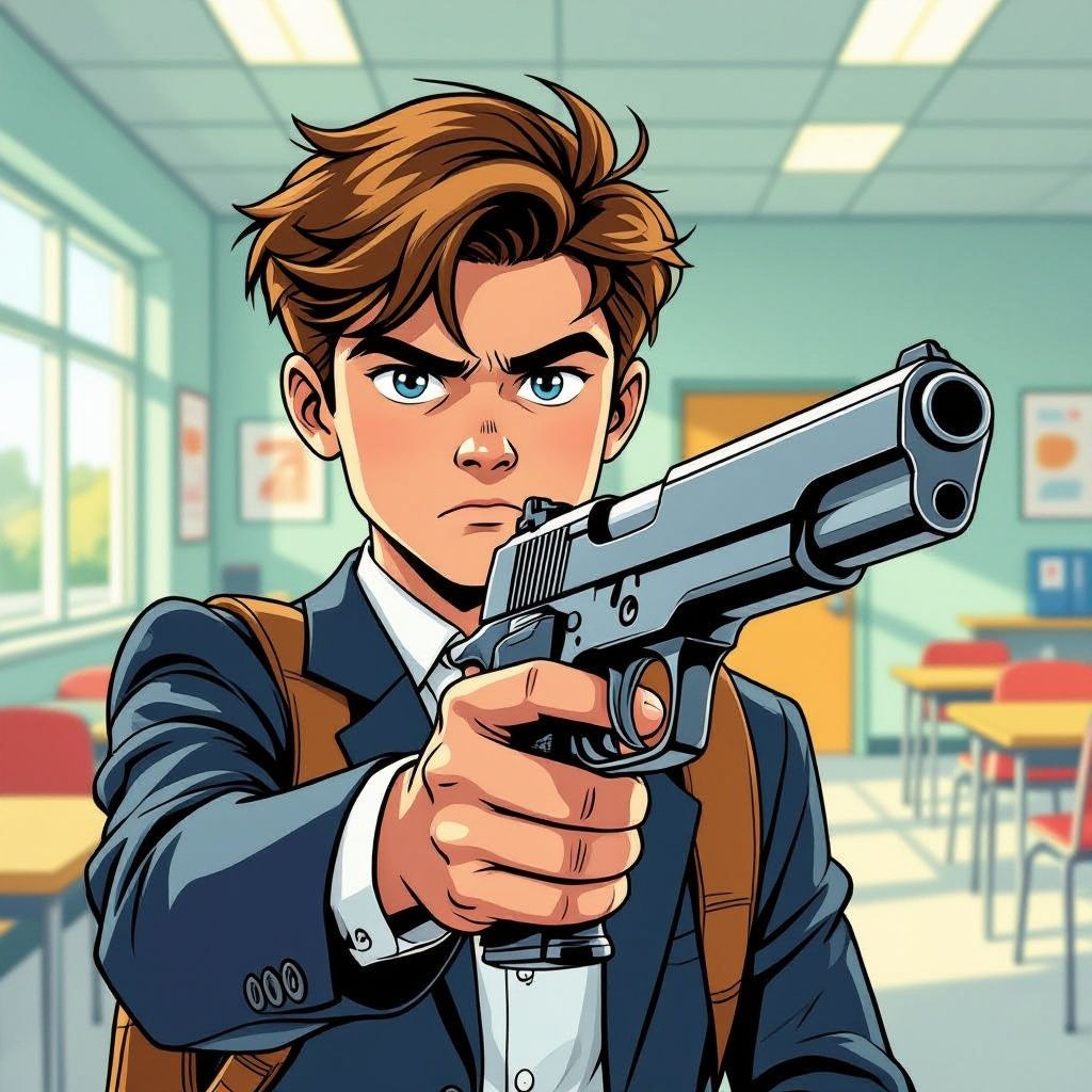 Een 13-jarige neemt het wapen van zijn stiefvader mee naar school en schiet twee leraren dood