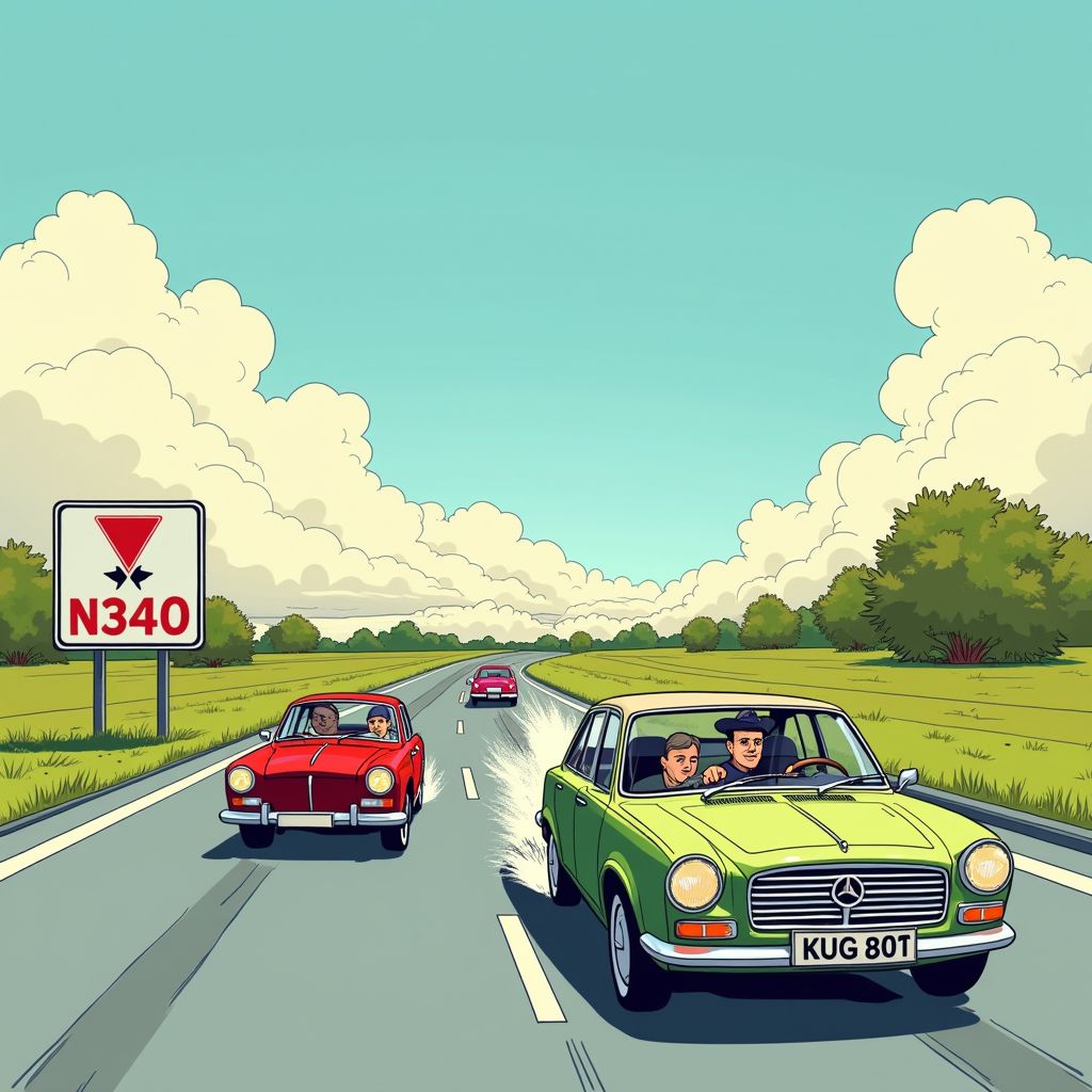 Man zonder rijbewijs jaagt 25 kilometer lang met 180 km/u over de N340 terwijl hij onder invloed is van drugs