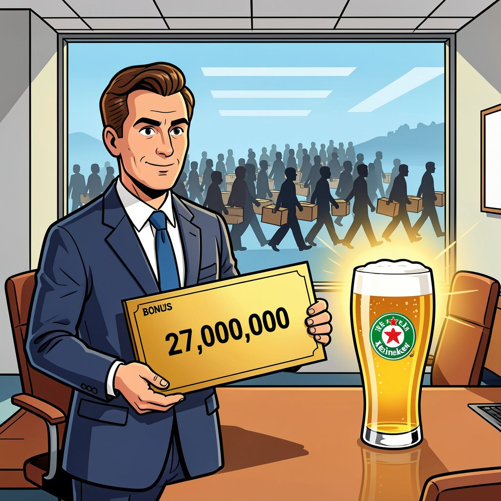 Heineken verkoopt flink meer bier en beloont de nieuwe topman met een megabonus.