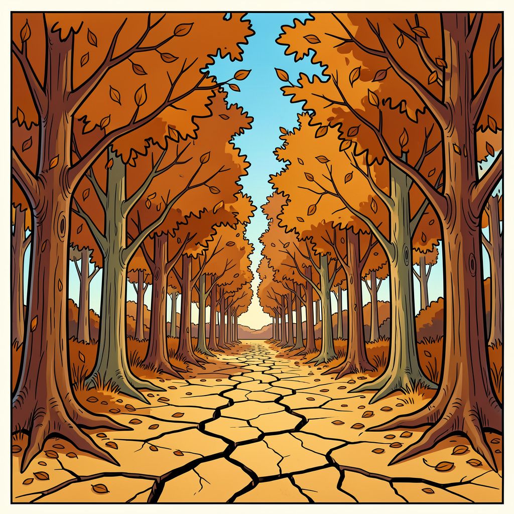Onze bossen verkleuren nu al herfstbruin door de extreme zomerdroogte.