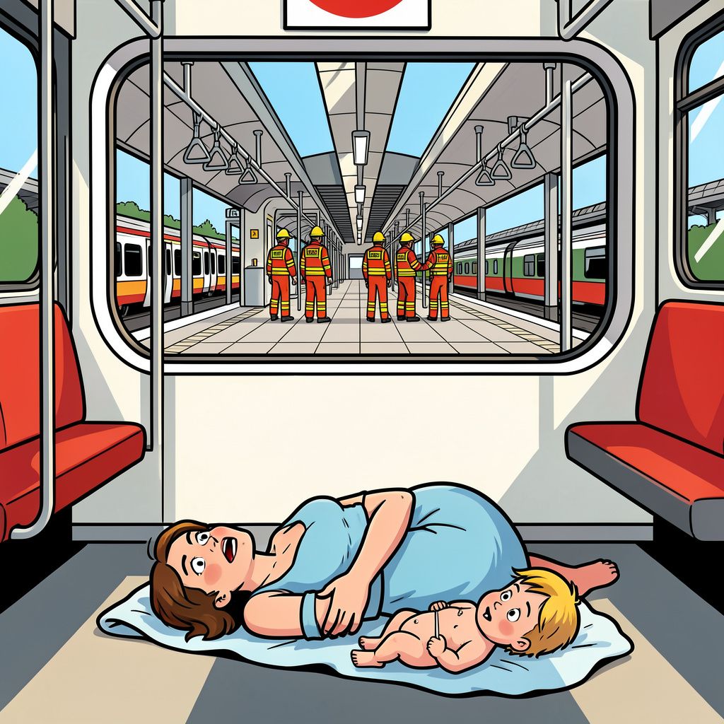 Een hoogzwangere vrouw bevalt plotseling in het gangpad van een rijdende Arriva-trein naar Groningen.