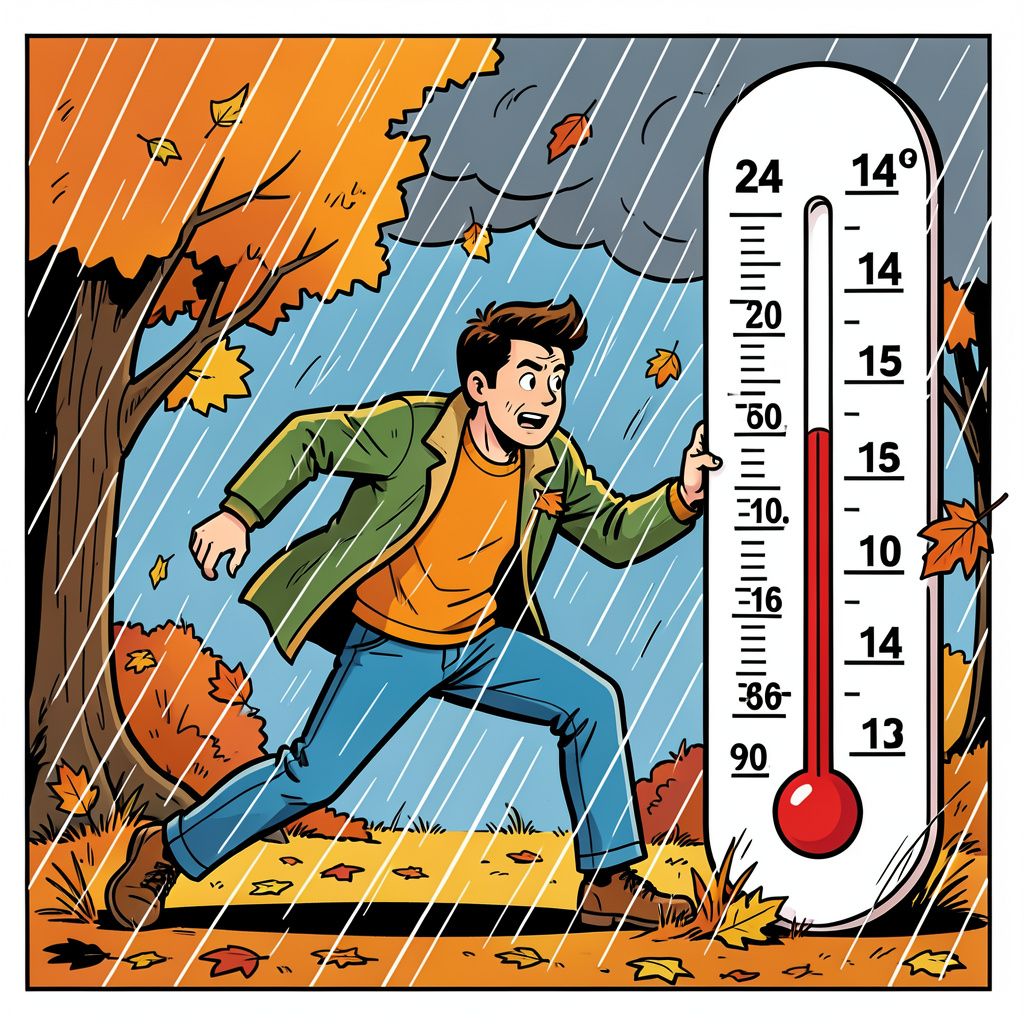 De warme nazomer stort vanavond definitief in en maakt plaats voor gure herfstkou.