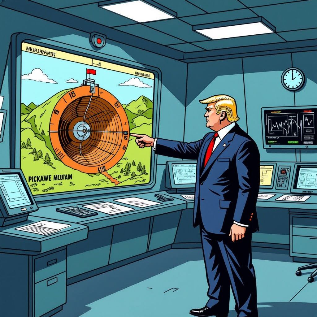 Donald Trump dreigt een Iraanse nucleaire bunker diep onder de grond te bombarderen.