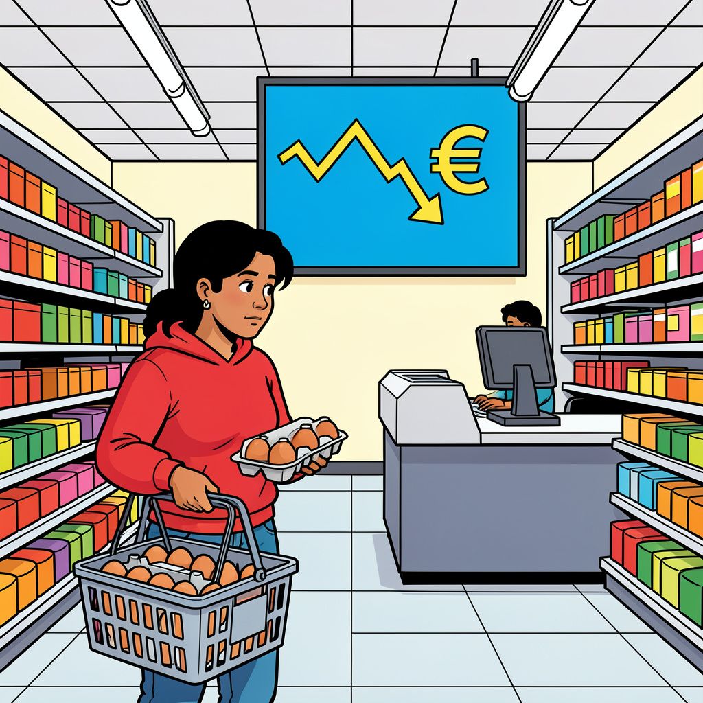 Supermarktreus Ahold Delhaize ziet de winst licht dalen door voorzichtige consumenten en goedkopere eieren.