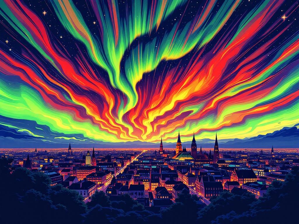 De sterkste zonnevlam van 2025 toverde gisteravond groene lichten boven Nederland