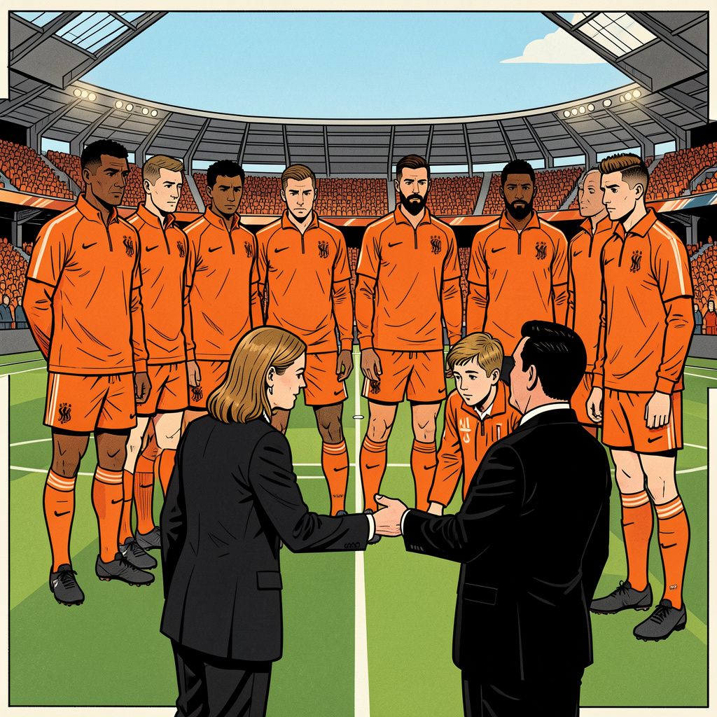 Het Nederlands elftal herdenkt de overleden Bartina Koeman met diep respect.