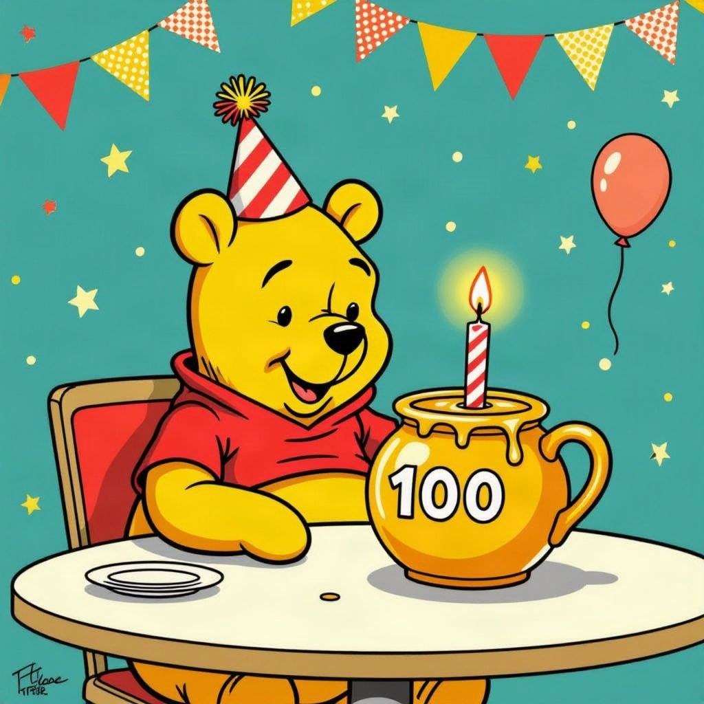 Winnie de Poeh viert vandaag zijn honderdste verjaardag.