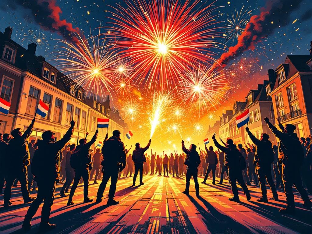 Zwaar vuurwerk vliegt door de lucht bij anti-azc protesten in twee Nederlandse gemeenten