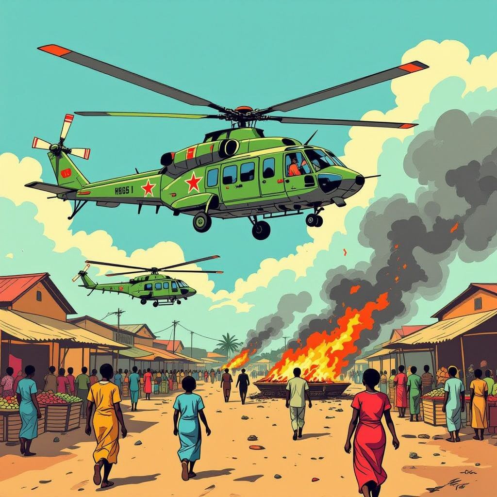 Nigeriaanse luchtmacht doodt 100 burgers op drukke markt terwijl leger ontkent