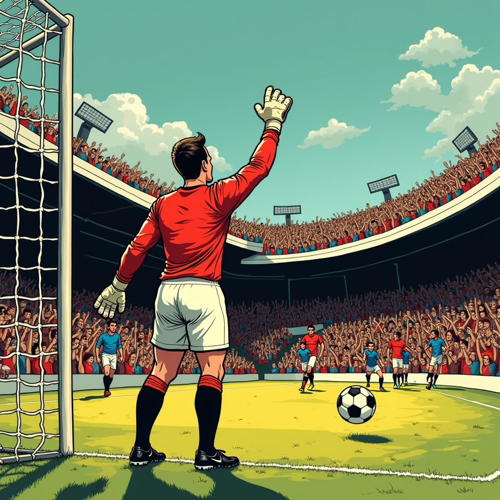 Voetbalkeeper reageert met apenimitatie na vermeende racistische geluiden van tribune