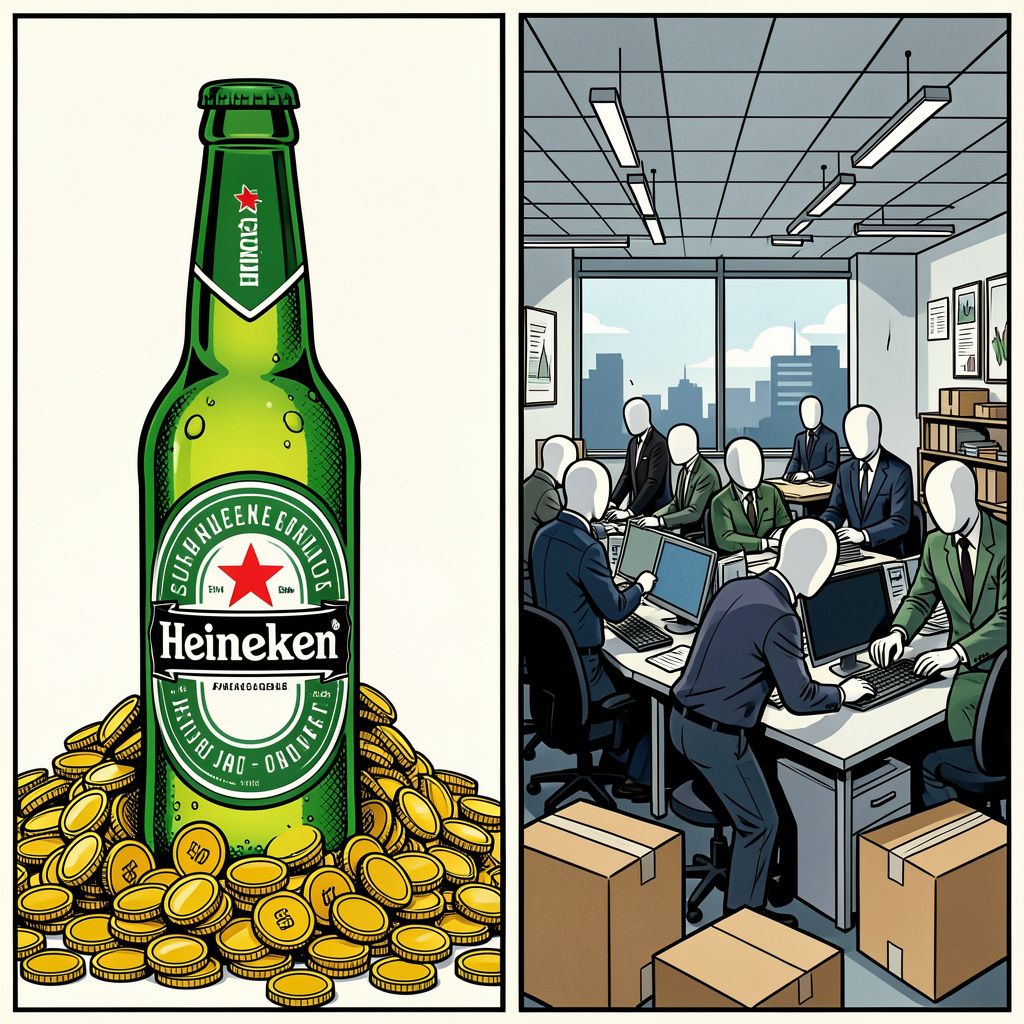 Heineken haalt een miljardenwinst binnen maar schrapt tegelijkertijd duizenden banen.