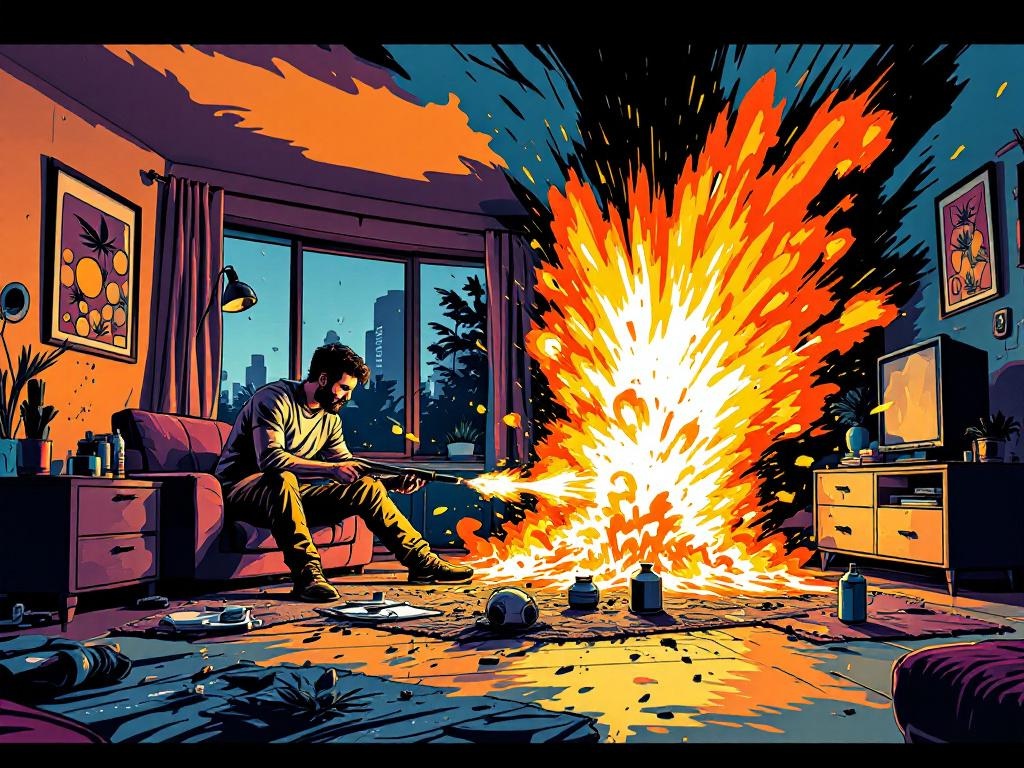 Drugsdealer blaast eigen huis op tijdens maken van wietolie en traumatiseert hele buurt