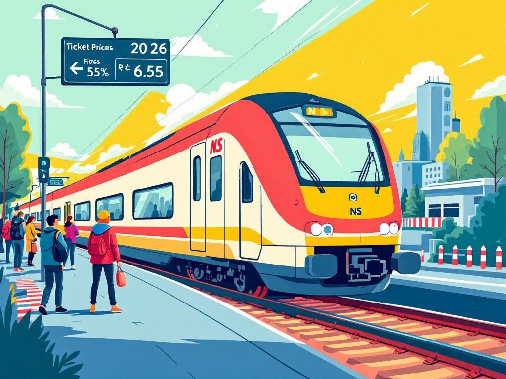 NS verhoogt treinprijzen met 6,5 procent vanaf januari 2026