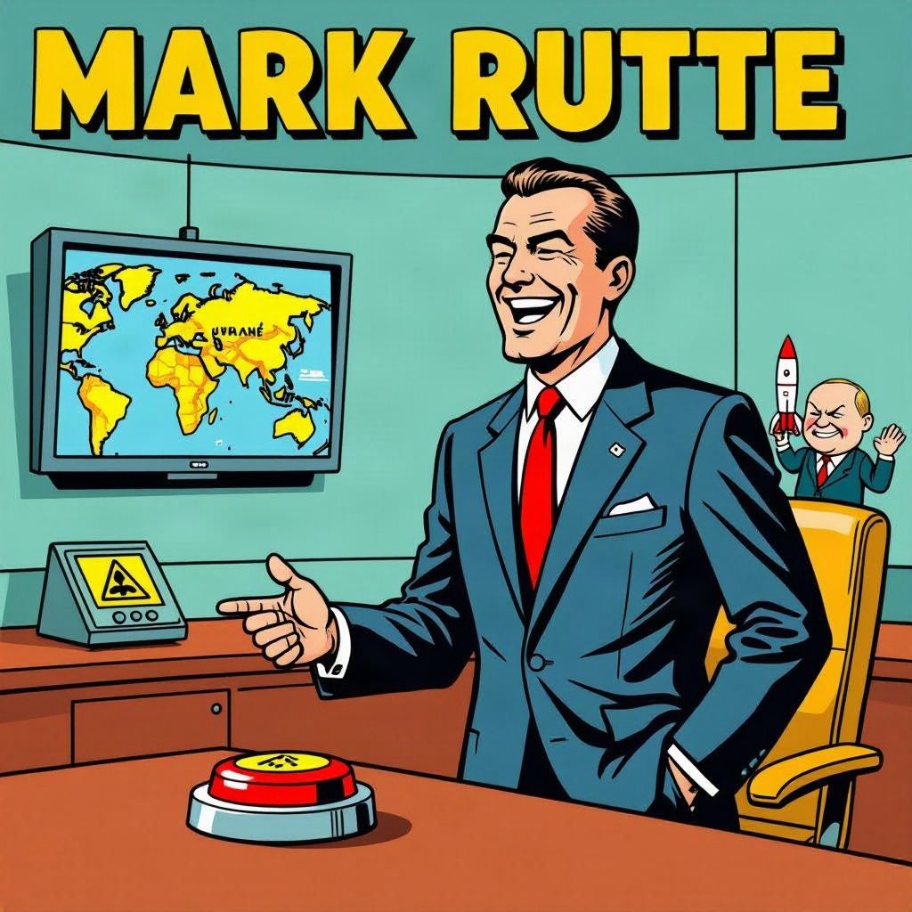 NAVO-chef Mark Rutte lacht de nieuwste nucleaire dreigementen van Vladimir Poetin simpelweg weg.