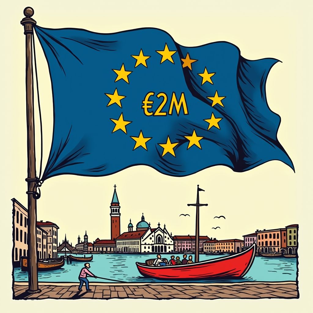 De EU dreigt met het intrekken van 2 miljoen euro subsidie als de Biënnale van Venetië Rusland toelaat