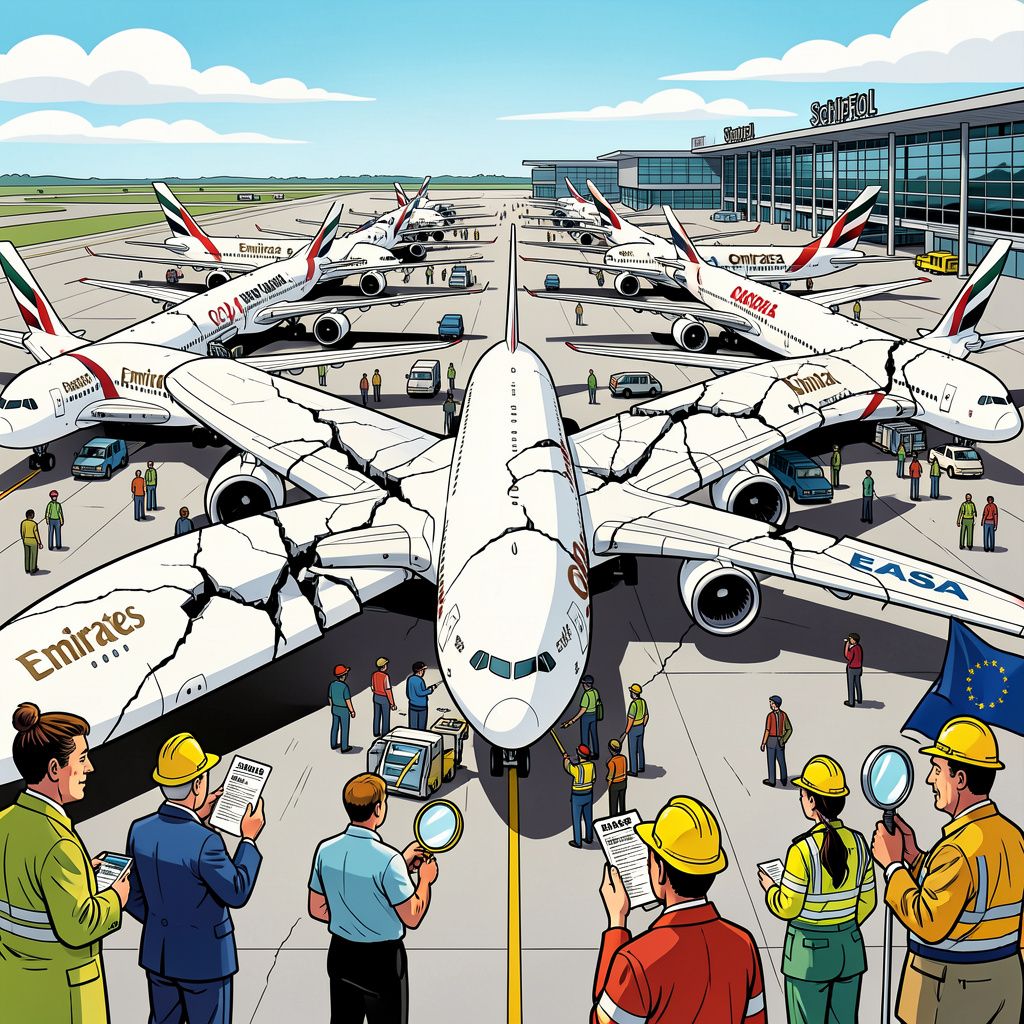 zestien A380's aan de grond: scheurtjes in vleugels jagen luchtvaartwereld schrik aan
